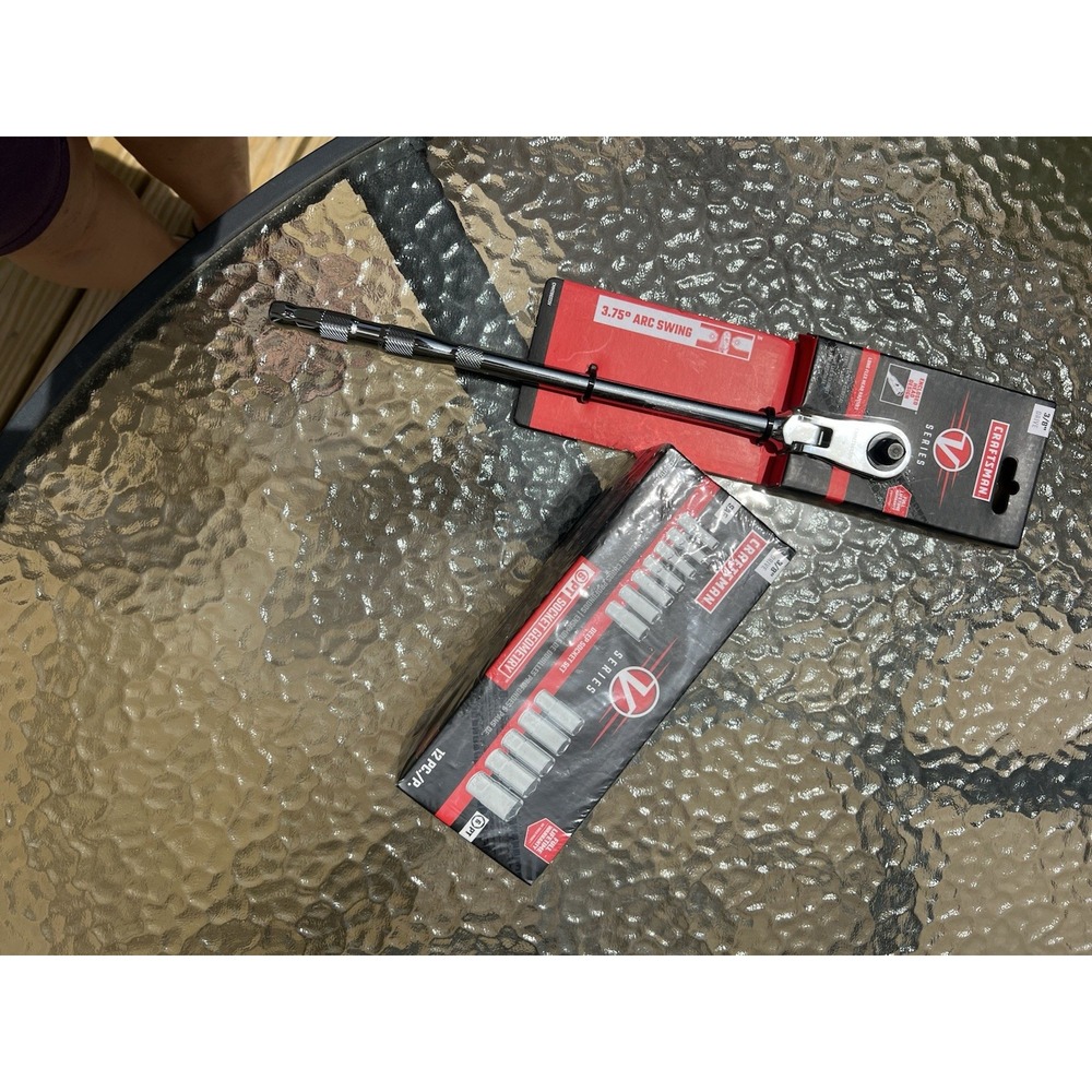 CRAFTSMAN V-SERIES 3/8 in LongFlex Head Ratchet Deep SAE Socket Set (CMMT86323V)